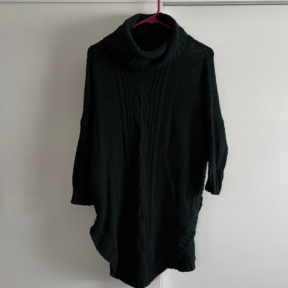 Women's dark green Turtleneck Sweater